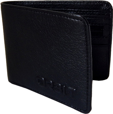 

Orbit Men Black Genuine Leather, Fabric Wallet(6 Card Slots)