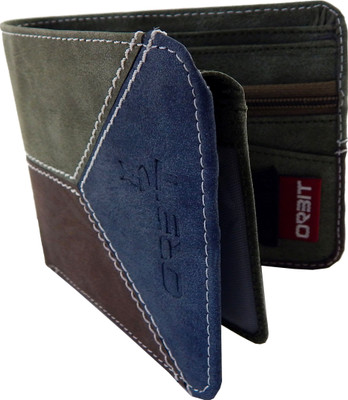 

Orbit Men Brown, Green Genuine Leather, Fabric Wallet(9 Card Slots)