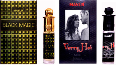 

Mayur Black Magic 8Ml And Very Hot 8Ml Attar Combo Floral Attar(Citrus)