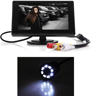

Accedre 4.3 Inch TFT, 8 LED Night Vision Reverse Parking Camera Combo