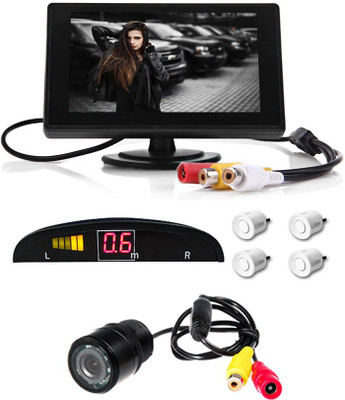 

Accedre 4.3 Inch TFT, Car Parking Sensors-Black, 8 LED Night Vision Reverse Parking Camera Combo