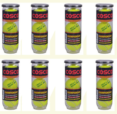 COSCO Championship Cricket Tennis Ball Pack of 24, Green COSCO Cricket Balls