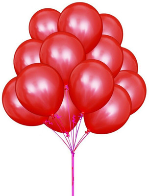 

PartyballoonsHK Solid Metallic Red Balloon(Red, Pack of 100)