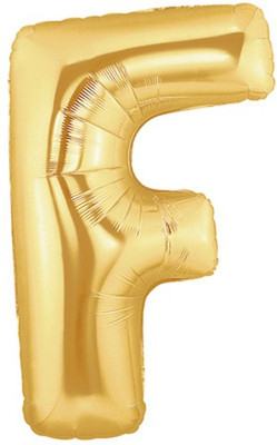 

ROCK THE PARTY Solid LETTER 16 INCHES Balloon(Gold, Pack of 1)