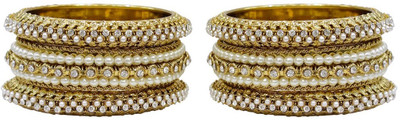 Muchmore Alloy Gold-plated Bangle Set(Pack of 2)