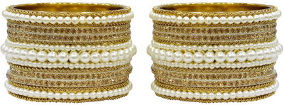Muchmore Alloy Gold-plated Bangle Set(Pack of 2)