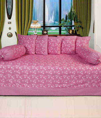

PHome Decor Cotton Floral Diwan Set, Multicolor