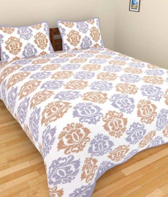 Original Labour 200 TC Cotton Double Floral Flat Bedsheet(Pack of 1, Multicolor)