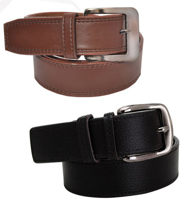

Elligator Men Casual, Formal, Party Brown, Black Artificial Leather Belt, Brown-04