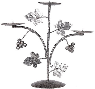 

Apkamart Handicraft Decorative Tea Light Holder - Candle Stand Showpiece for Home Decoration and Gifts Iron 3 - Cup Tealight Holder(Black, Pack of 1)