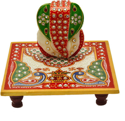

Odna Bichona God Marble All Purpose Chowki(Multicolor)