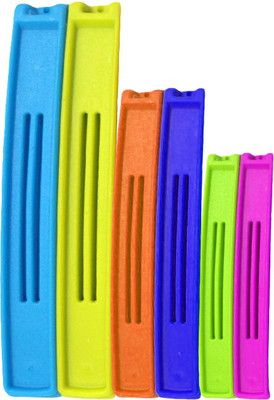 

Hua You Baggy 4 INCH, 3 INCH, 2.4 INCH Plastic Bag Sealer Clip(Set of 6, Multicolor)