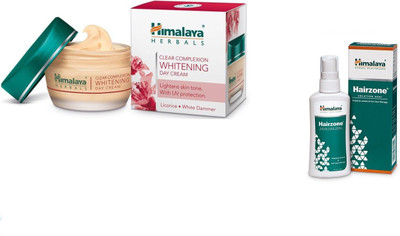 

Himalaya Clear Complexion Whitening Day Cream 50 g with hairzone 60 ml(Set of)