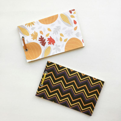

umber stitch Mini Diary(Patterned Mini Diaries - 12 pages - Set of 2, Purple, Yellow, Pack of 2)