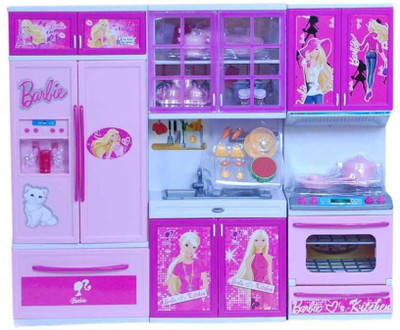 

vbenterprise Swastik Fashion Latest Barbie Kitchen Set(Pink)