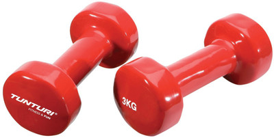 

Tunturi Vinyl Fixed Weight Dumbbell(6 Kg), Red