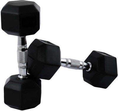 

Sportshour hex 4kg (2kg each) Fixed Weight Dumbbell(4 kg), Black