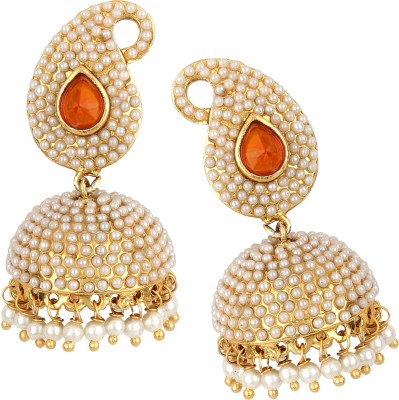 JEWELS GURU Diva style Pearl Alloy Jhumki Earring