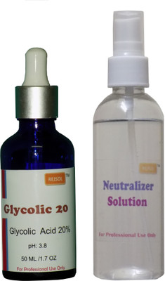 

REJSOL 50 ml Glycolic Acid 20% with 100 ml Neutralizer(150 ml)