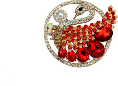 

Mansiyaorange Designer Fancy Latest Stone Hair Pin Hair Clip(Red)