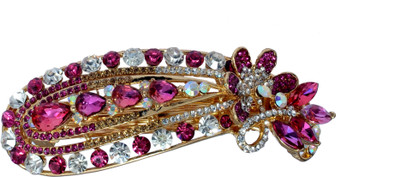 

Mansiyaorange Designer Fancy Latest Stone Hair Pin Hair Clip(Pink)