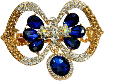

Mansiyaorange Designer Fancy Latest Stone Hair Pin Hair Clip(Blue)
