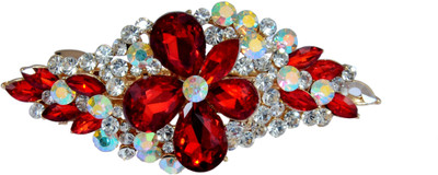 

Mansiyaorange Designer Fancy Latest Stone Hair Pin Hair Clip(Red)
