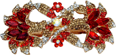

Mansiyaorange Designer Fancy Latest Stone Hair Pin Hair Clip(Red)