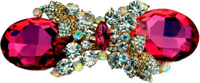 

Mansiyaorange Designer Fancy Latest Stone Hair Pin Hair Clip(Pink)