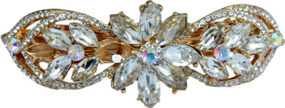 

Mansiyaorange Designer Fancy Latest Stone Hair Pin Hair Clip(White)