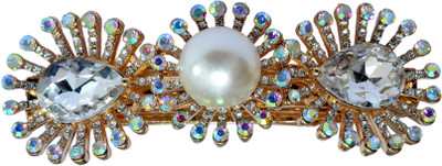 

Mansiyaorange Designer Fancy Latest Stone Hair Pin Hair Clip(White)