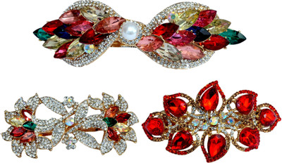 

Mansiyaorange Designer Fancy Latest Combo Of Stone Hair Pin Hair Clip(Multicolor)