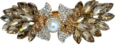 

Mansiyaorange Designer Fancy Latest Stone Hair Pin Hair Clip(Copper)