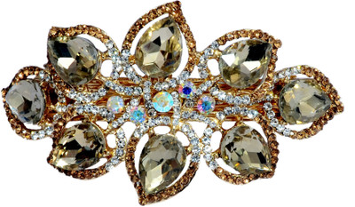 Mansiyaorange Designer Fancy Latest Stone Hair Pin Hair Clip(Copper)
