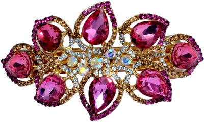 

Mansiyaorange Designer Fancy Latest Stone Hair Pin Hair Clip(Pink)