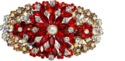 

Mansiyaorange Designer Fancy Latest Stone Hair Pin Hair Clip(Red)