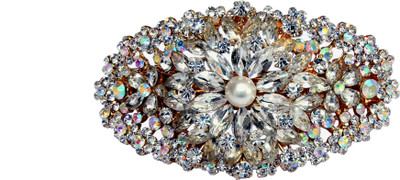 

Mansiyaorange Designer Fancy Latest Stone Hair Pin Hair Clip(White)