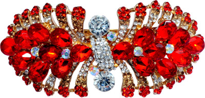 

Mansiyaorange Designer Fancy Latest Stone Hair Pin Hair Clip(Red)