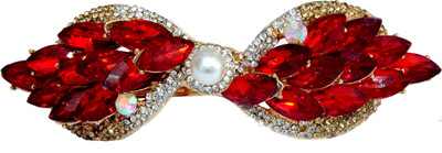 

Mansiyaorange Designer Fancy Latest Stone Hair Pin Hair Clip(Red)