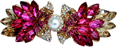 

Mansiyaorange Designer Fancy Latest Stone Hair Pin Hair Clip(Pink)