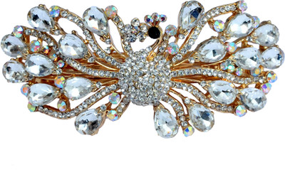 

Mansiyaorange Designer Fancy Latest Stone Hair Pin Hair Clip(White)