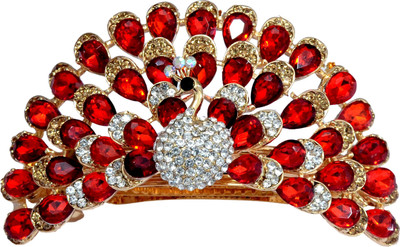 

Mansiyaorange Designer Fancy Latest Stone Hair Pin Hair Clip(Red)