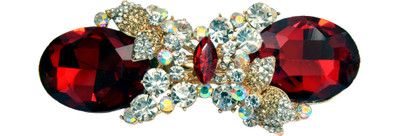 

Mansiyaorange Designer Fancy Latest Stone Hair Pin Hair Clip(Red)