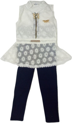 

Kid n Kids Girls Party(Festive) Top Capri(Black, Multicolour