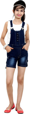 

Sunday Casual Dungaree For Girls Casual Solid Cotton Lycra Blend(Blue, Pack of 1, Dark blue