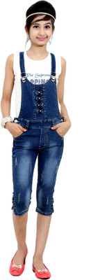 

Sunday Casual Dungaree For Girls Casual Solid Cotton Lycra Blend(Blue, Pack of 1, Dark blue