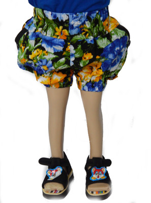 BG Short For Girls Casual Floral Print Cotton(Black, Pack of 1) Flipkart