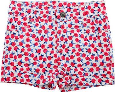

Shishu.Online Short For Girls Casual Floral Print Cotton(Pink, Pack of 1
