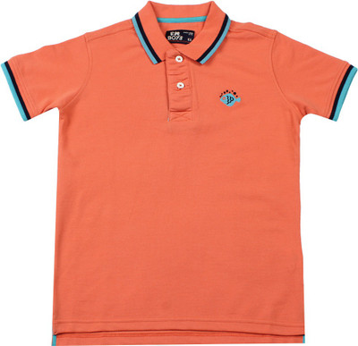 

Flying Machine Boys Solid Cotton T Shirt, Med orange