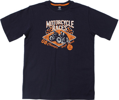 612 League Boys Printed T Shirt, Navy